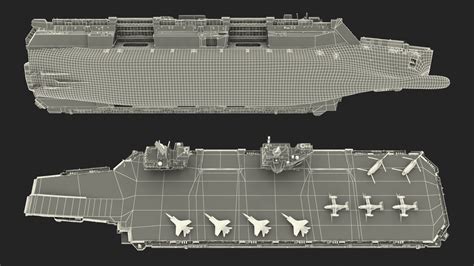 3D HMS Queen Elizabeth with Military Equipment model | 3D Molier ...
