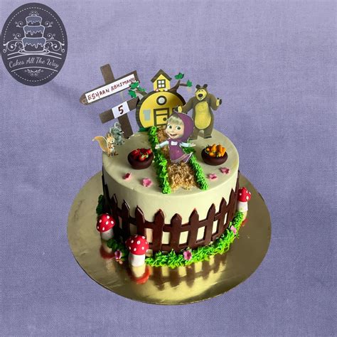 1-Tier Masha and the Bear Theme Cake – Cakes All The Way