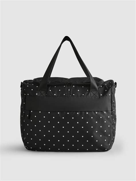 Women's Black/White Zip Up Travel Bag | Primark