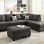 Image result for Tufted Fabric Sectional Sofa