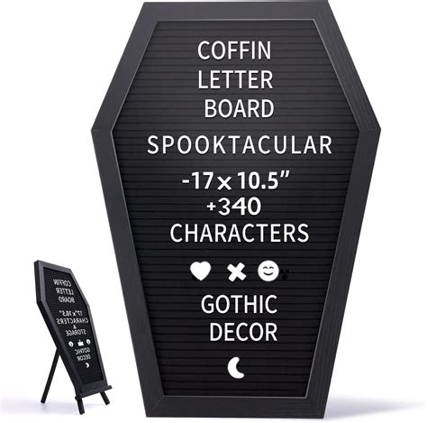 Amazon.com: PerKoop LED Coffin Letter Board Gothic Letter Board Lights ...