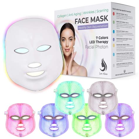 Buy Red Light Therapy LED Face Mask 7 Color | LED Mask Therapy Facial ...
