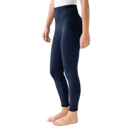 MUK LUKS Women's Fleece Lined Leggings-Navy Medium/Large - Walmart.com