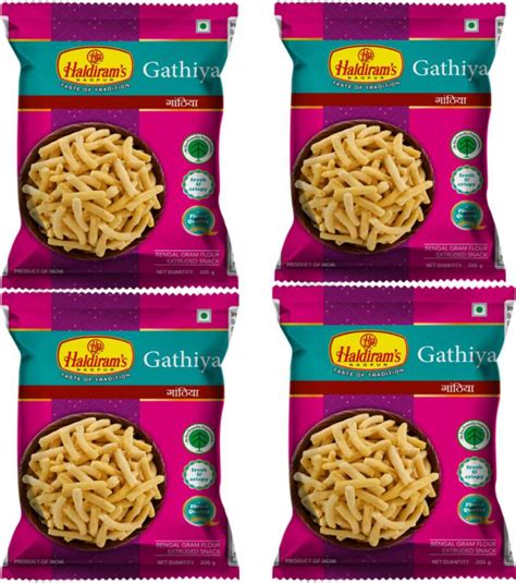 Haldiram's Gathiya pack of 4 Price in India - Buy Haldiram's Gathiya ...