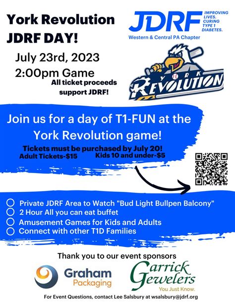 Our T1D Summer Series continues! This time, join us in York for a JDRF ...
