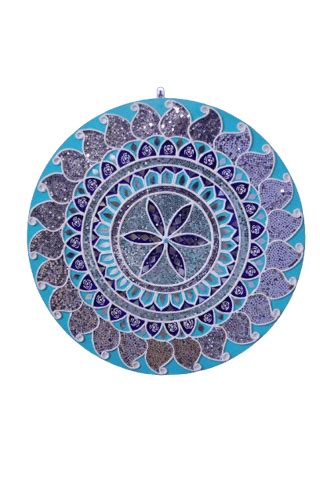 Ravishing Blue Traditional Lippan Art Wall Hanging