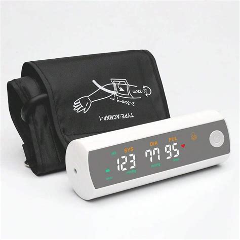 Tragbarer Blutdruckmonitor am Arm mit Drucksensor-Monitor, Blutdruck ...