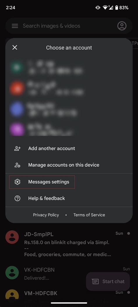 Image result for Android Phone Text Message Settings
