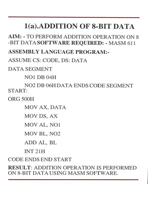 Masm Program to Multiply Numbers 的图像结果