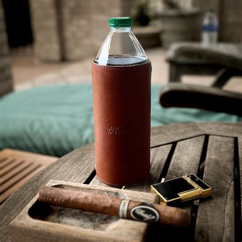 Handmade Water Bottle Holder in Premium Horween Leather. Custom Water ...