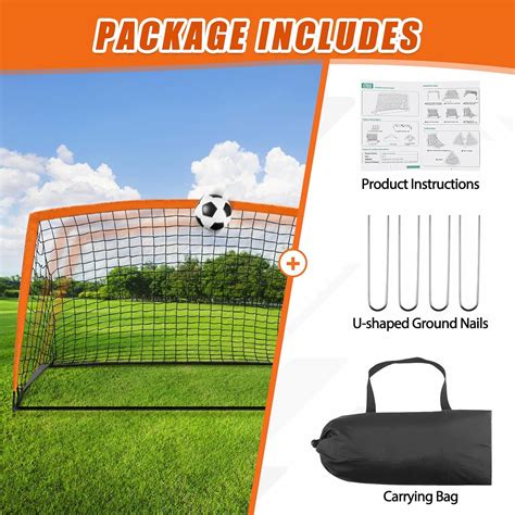 KTRIO Soccer Goal Soccer Net, 6x4 ft Soccer Goal for Backyard, Portable ...