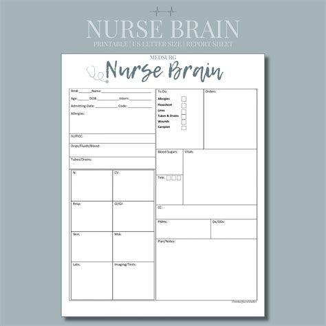 Free Printable Nursing Study Template - Printable And Enjoyable Learning