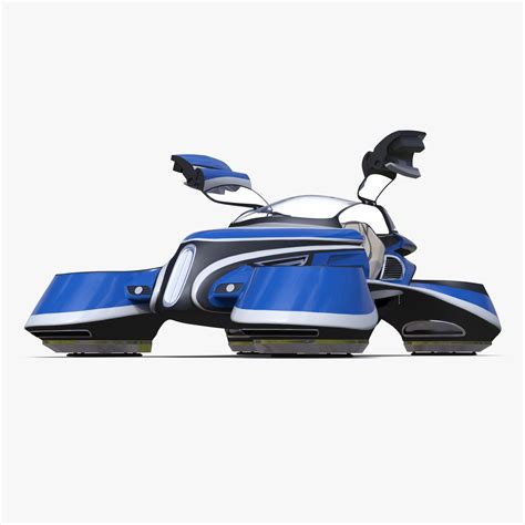 Hover Car Concept by Lazzarini Blue Rigged 3D | 3D Molier International