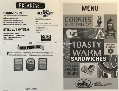 Printable Potbelly Menu | Plan Your Year Easily!