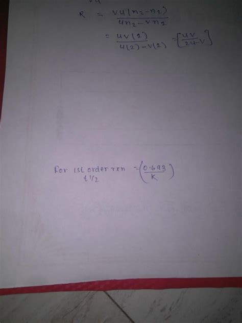 The type of reaction that gives constant half life isa)First order ...