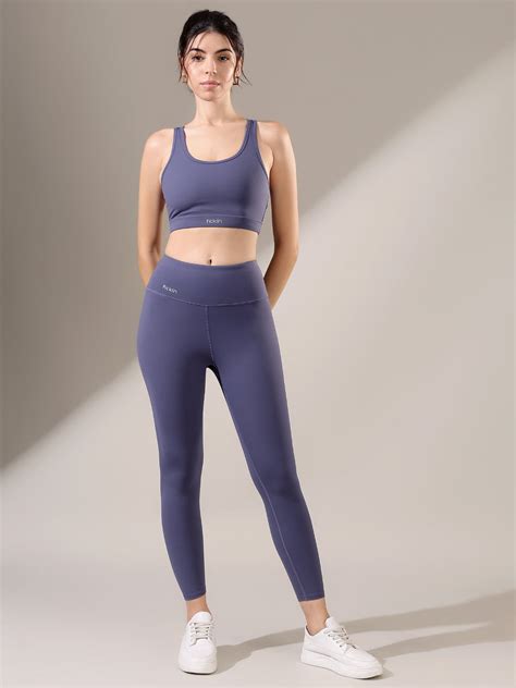 Fitkin Women's Midnight Blue Core High Waist Curve Sculpting Tights