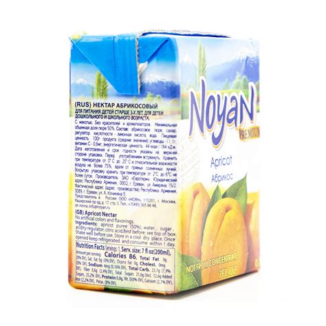 Noyan Apricot Nectar Juice Box - European Food Express