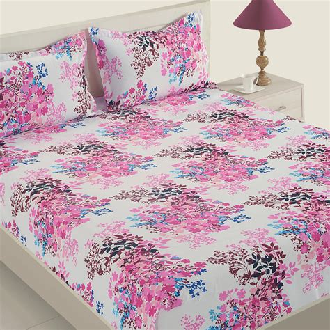 Buy SWAYAM 3-Pc. Floral Print Double Bedsheet Set - 225 x 270 cm from ...