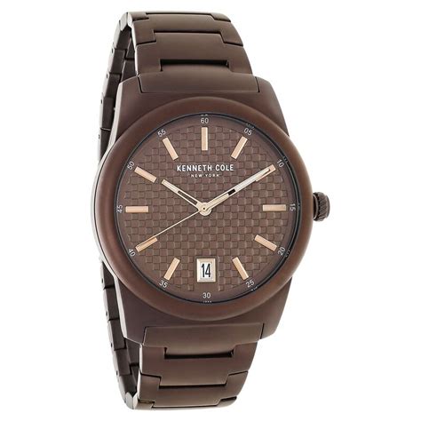 Buy Online Kenneth Cole Quartz Analog Brown Dial Stainless Steel Strap ...