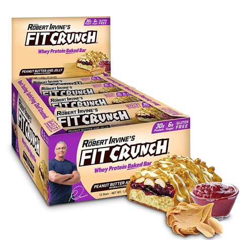FITCRUNCH Full Size Protein Bars, Whey Protein Isolate, Low Sugar (12 ...