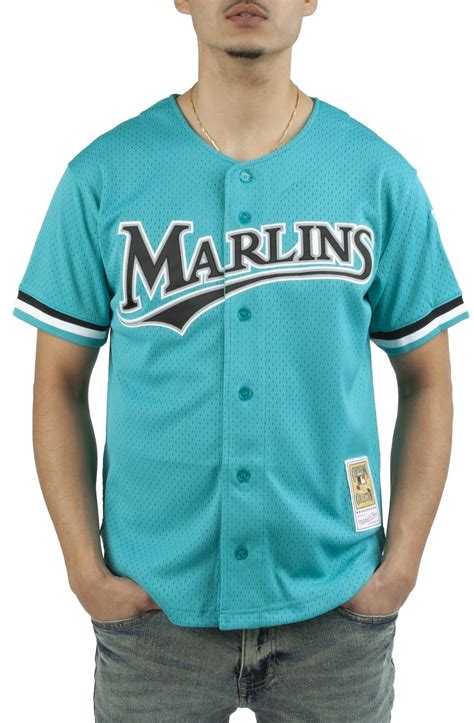 MITCHELL AND NESS FLORDIA MARLINS JERSEY ABBF3104-FMA95ADATEAL - Shiekh