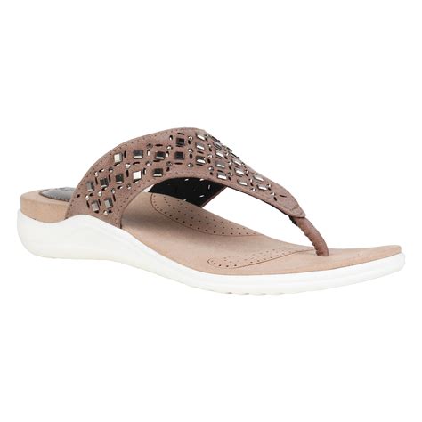 Embellished Thong Slip Ons
