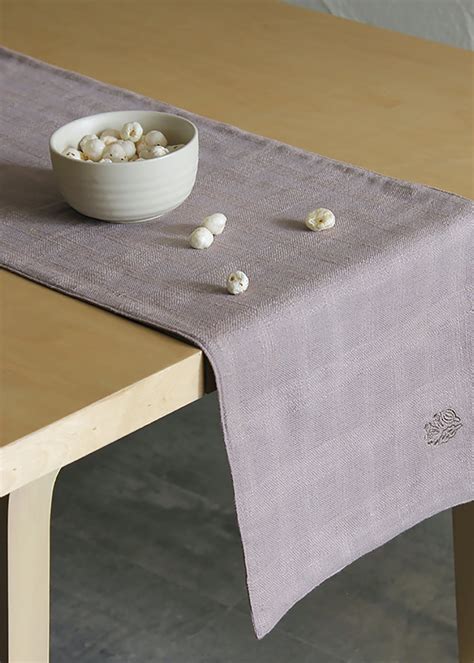 Get Solid Grey Textured Table Runner at ₹ 899 | LBB Shop