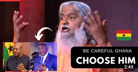 A divine warning for Ghana is revealed by Prophet Sadhu Selvaraj.