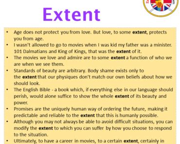 Image result for Extent Examples