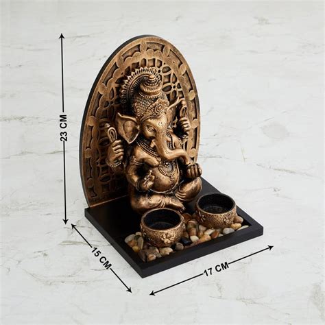 Buy Renaissance Polyresin Ganesha Figurine with T-Light Holder from ...
