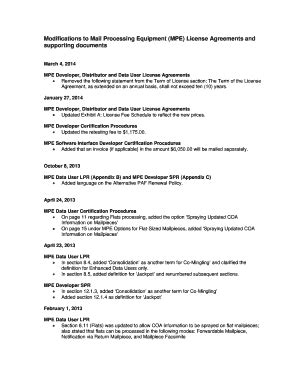 Fillable Online ribbs usps (MPE) License Agreements and supporting ...