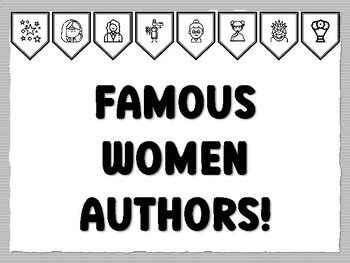 FAMOUS WOMEN AUTHORS! Women's History Bulletin Board Kit school ...