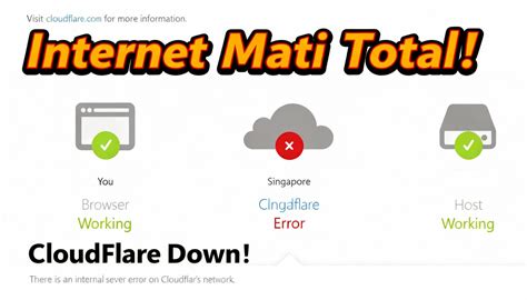 Internet Mati Massal! Layanan Cloudflare Down, Error 500 di Singapore ...