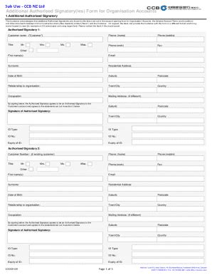 Fillable Online Fillable Online Authorised Signatory Form - BankSA Fax ...