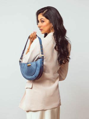 Buy Strokes by Namrata Mehta Denim Dusk Hobo Shoulder Bag Online