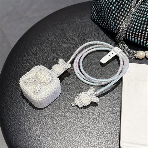 Bunny Bling Crystal Pearl Charger Protector Kit – Peeperly