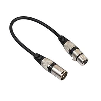 LemDo Shielded Balanced Audio 3-Pin XLR Male To XLR Female Mic ...