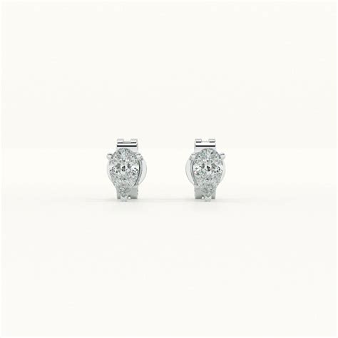 Pear-Shaped Diamond 925 Sterling Silver Studs – PALMONAS