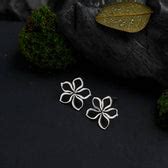 Silver Sadafuli Periwinkle Flower Earrings | 92.5% Sterling Silver