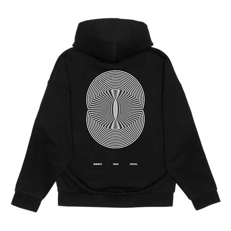 Black Field Pattern Hoodie (2023) – Magnetic Fields Festival Merch Market