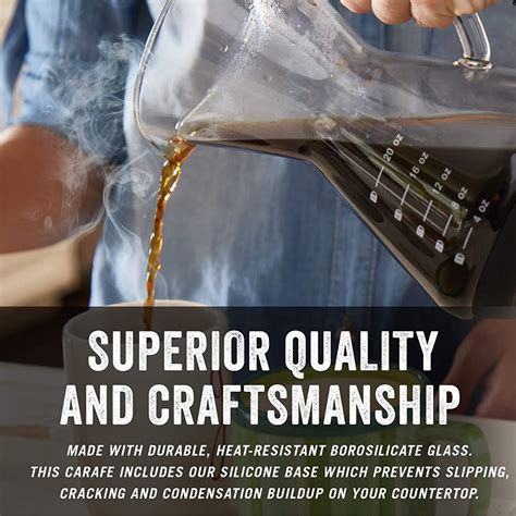 InstaCuppa Pour Over Drip Coffee Maker with Borosilicate Glass Carafe ...