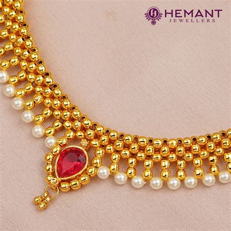 Traditional Maharashtrian Kolhapuri Micro Gold Plated Thushi 2 No. Pan ...