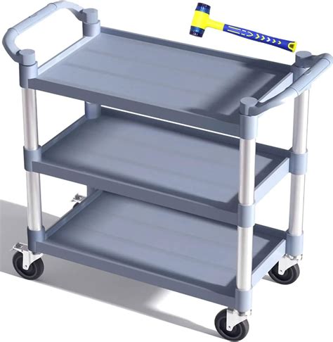 Amazon.com: BRLJUNEO Plastic Utility Carts with Wheels, 3-Tier Large ...