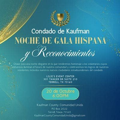 Condado de Kaufman Noche de Gala Hispana y Reconocimientos, Lilies ...