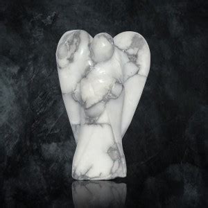 REIKI CRYSTAL PRODUCTS Howlite Angel Crystal Angel For Reiki Healing ...
