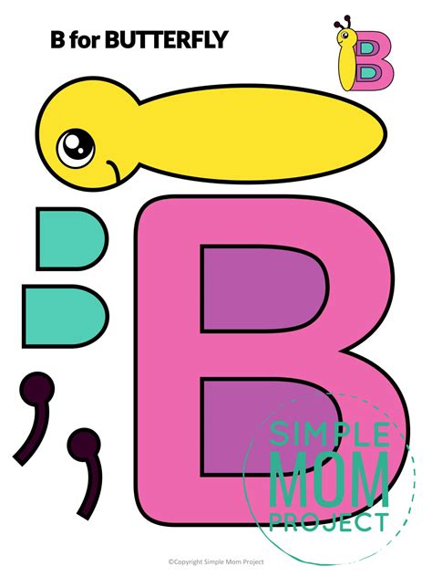 Free Printable Letter B Craft Template - Simple Mom Project
