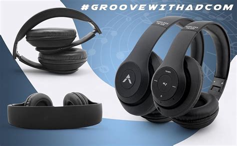 Adcom Shuffle Over Ear Wireless Bluetooth Headphones with Built-in Mic ...