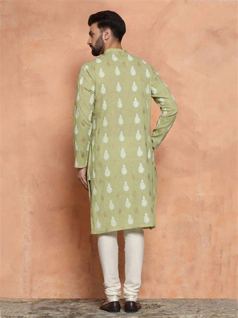 Kisah Men Green Kurta Set
