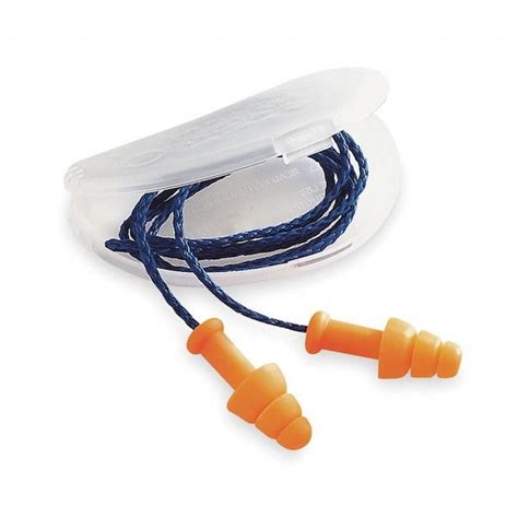 Honeywell Howard Leight Reusable Corded Ear Plugs, Flanged Shape, 25 dB ...