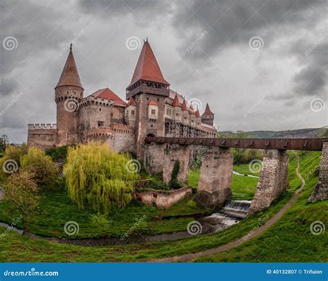 Corvin Huniazilor Castle From Hunedoara, Romania Stock Image ...